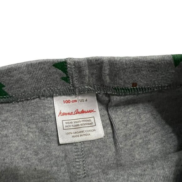 Hanna Andersson Sz 100 (4) Christmas Tree Long John Pajamas - Picture 7 of 9